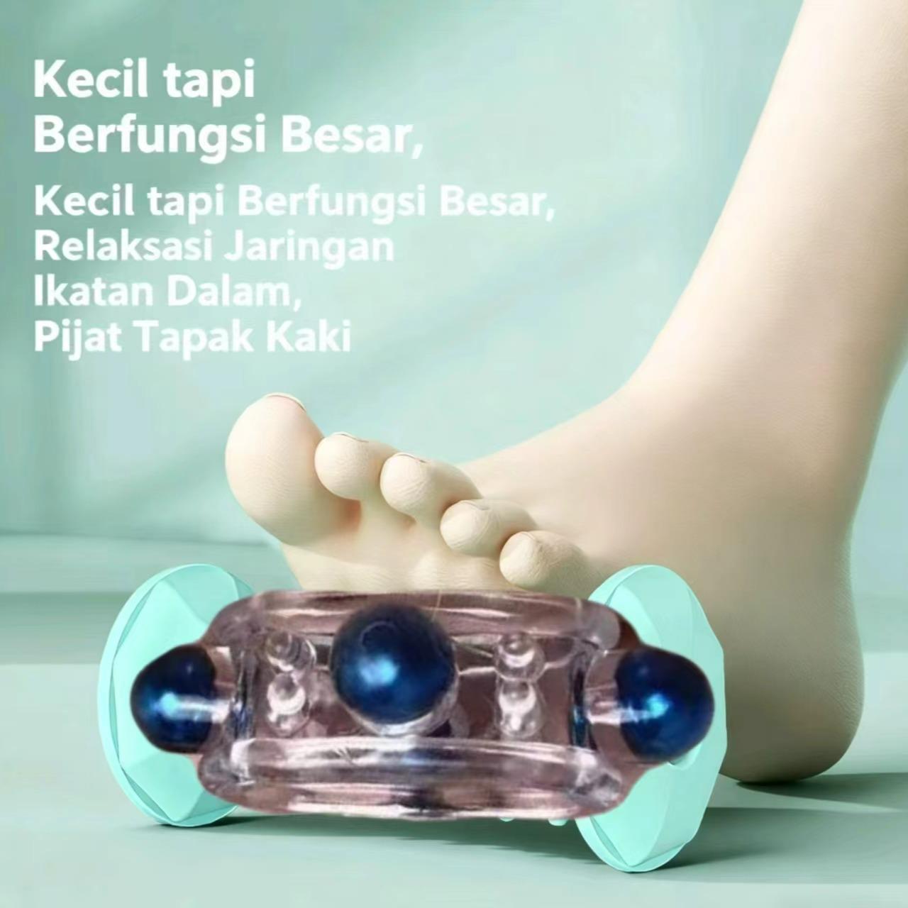 Roller Urut Premium Portable | Material PVC lasak. Ergonomik untuk leher, bahu, betis & kaki. 3D titik rangsang melegakan otot. Bawa & guna bila-bila!