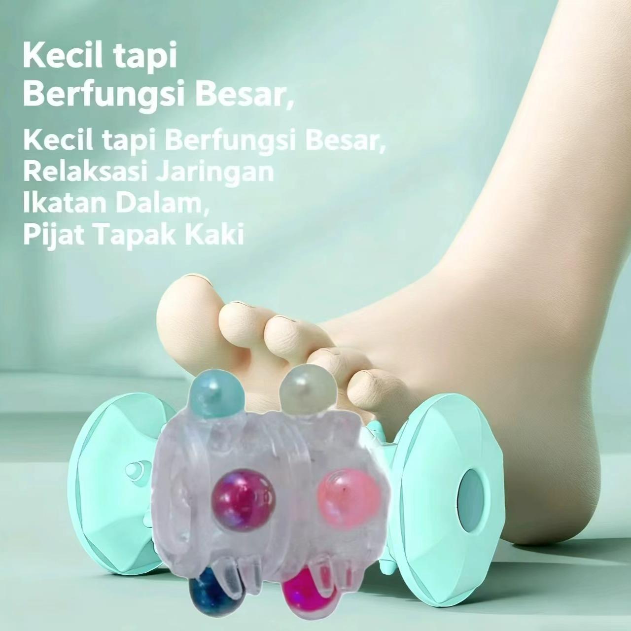 Roller Urut Premium Portable | Material PVC lasak. Ergonomik untuk leher, bahu, betis & kaki. 3D titik rangsang melegakan otot. Bawa & guna bila-bila!
