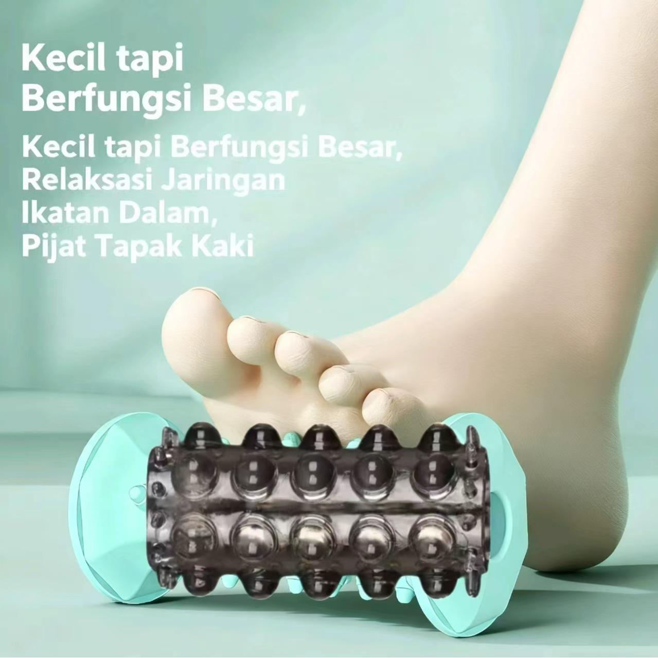 Roller Urut Premium Portable | Material PVC lasak. Ergonomik untuk leher, bahu, betis & kaki. 3D titik rangsang melegakan otot. Bawa & guna bila-bila!