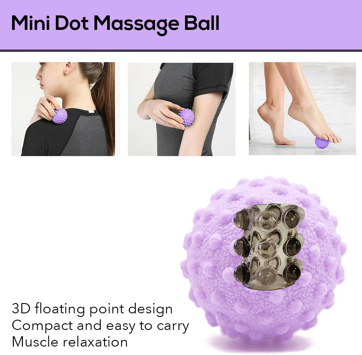 Roller Urut Premium Portable | Material PVC lasak. Ergonomik untuk leher, bahu, betis & kaki. 3D titik rangsang melegakan otot. Bawa & guna bila-bila!